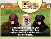 Tablet Screenshot of happyhoundsboarding.com